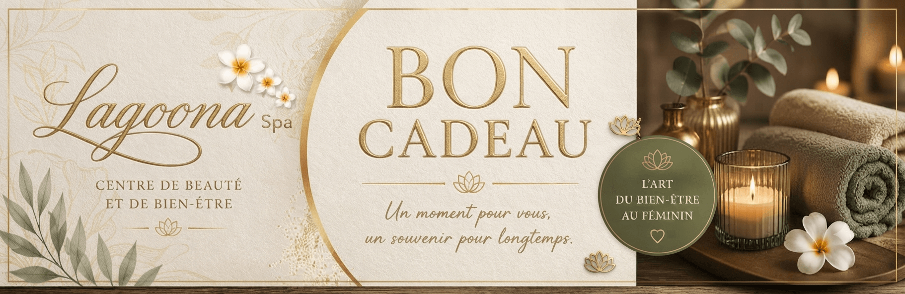 Bon cadeau Lagoona SPA Recto — Dorure à chaud